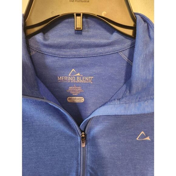 Paradox Merino Blend size L Womens Blue Long Sleeve Shirt Fishing - Picture 2 of 3